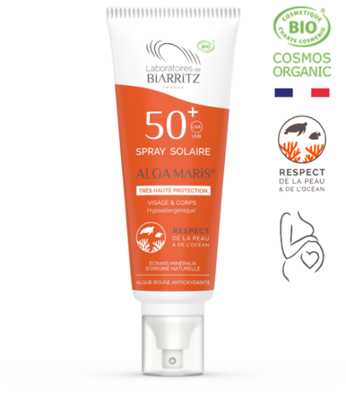 Spray Solaire SPF50+ certifié Bio